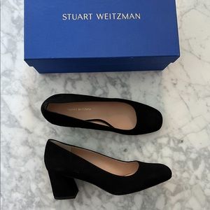 Stuart Weitzman- Marymid Black Suede - Size 8